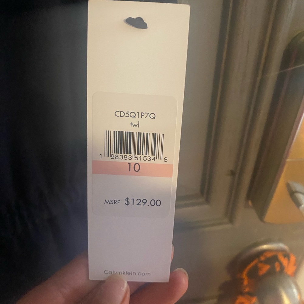 Calvin Klein Navy Midi Dress - Picture 7 of 7